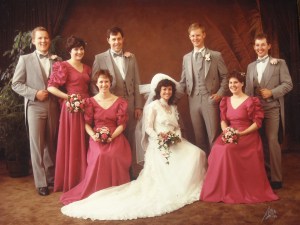 Our Wedding Party - 28 April 1984