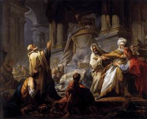 Jeroboam sacrificing to the Golden Calf by Jean-Honore Fragonard