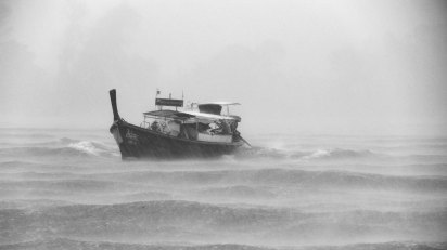 Boat in Storm by Jean-Pierre Brungs